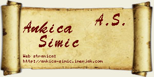 Ankica Simić vizit kartica